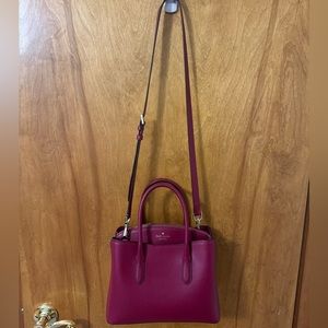 EUC Kate Spade satchel handbag, color: cranberry